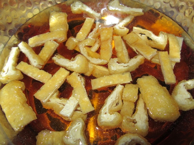 小松菜と油揚げの煮物の手順