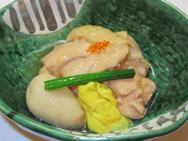 地鶏の吉野煮と子芋のたき合わせ,鶏肉の治部煮の作り方