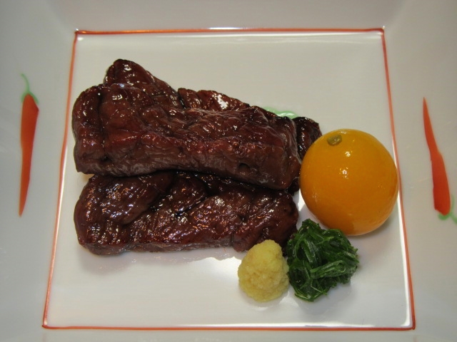 くじらの味噌漬けときんかんの蜜煮,焼き物の献立
