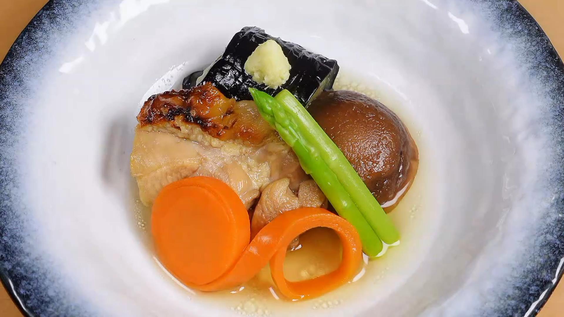 茄子の煮物レシピ,なすの色出し煮の作り方,色よく煮る方法の画像